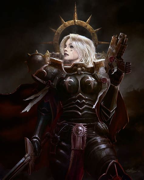 Sister Of Battle Art By Eduardo Domínguez 40k Gallery 40k Sisters Of Battle Warhammer 40k