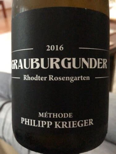 Fleischmann Krieger Rhodter Rosengarten Grauburgunder Vivino US