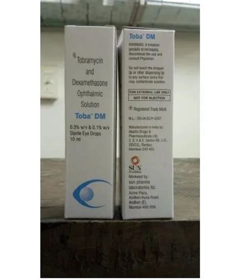 Toba Dm Eye Drops 10 Ml Packaging Type Bottle At Rs 25 Piece In