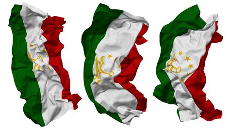 Tajikistan Flag Waves Isolated In Different Styles With Bump Texture 3d Rendering 22036804 Png