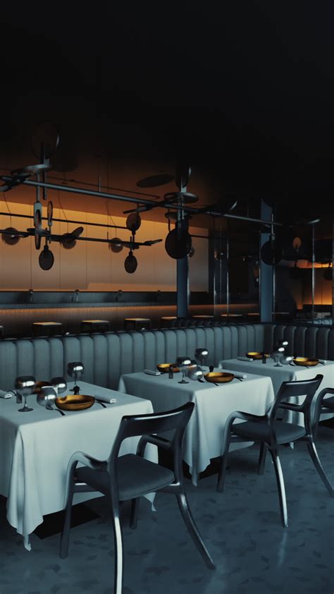 high  restaurant  appears   deserted  stock video