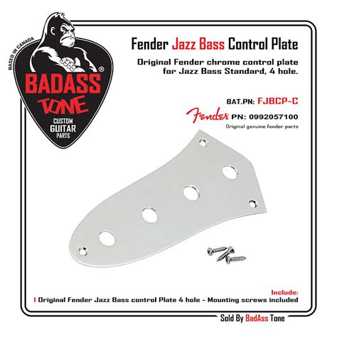 Genuine Fender Original Jazz Bass Control Plate 4 Hole Reverb Uk