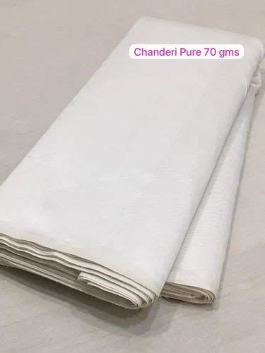 Silk Cotton Fabric Pure Chanderi Plain Gms Reed Plain Solids