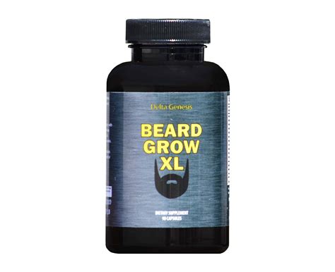 Beard Grow Xl Vegan Beard Grower Facial Hair Supplement For Men Add To Your Beard Growth Kit