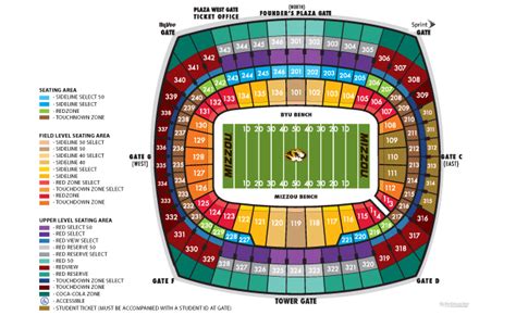 Arrowhead Stadium Seating Chart With Rows And Seat Numbers Elcho Table