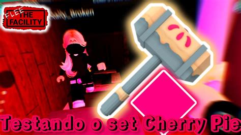 Testando O Set Cherry Pie Flee The Facility Roblox Youtube