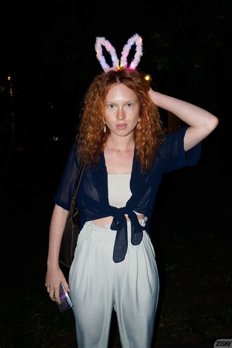 Ginger Arina Bik Flashes Her Boobs In Public Poses In Her Lingerie At Home CoedCherry