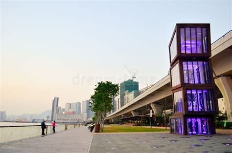 The Waterfront Boardwalk in Kwun Tong Promenade, 5 March 2013 Editorial ...