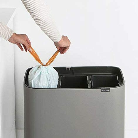 Brabantia Bo Touch Bin Cestino Per Rifiuti Plastica In Acciaio Legato