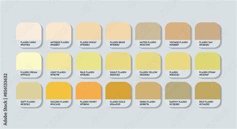 Vetor De Flaxen Color Palette Flaxen Color Guide Palette With Color