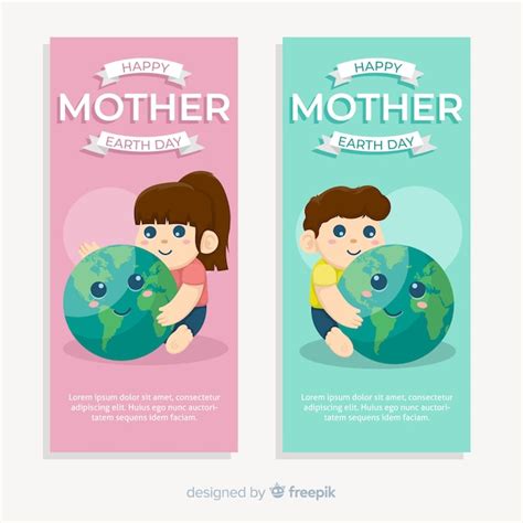 Free Vector Happy Mother Earth Day