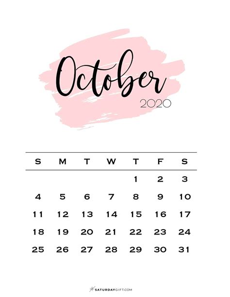 October Calendar Cute Andfree Printable October 2022 Calendar Designs