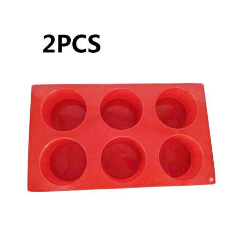 Molde Para Magdalenas Jumbo De Silicona De 6 Tazas Juego De 2 Moldes