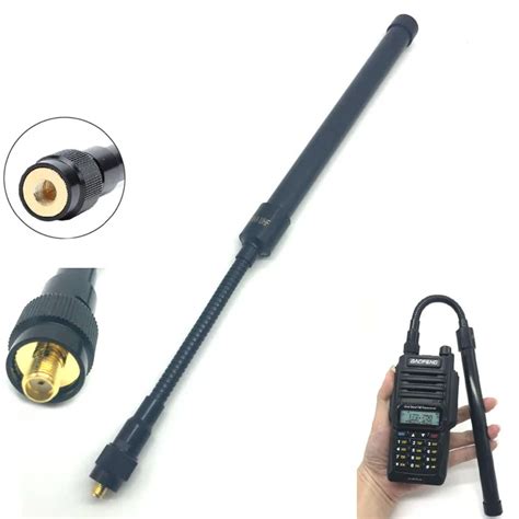 ABBREE AR 148 Gooseneck 144 430MHz SMA Male SMA Female Tactical Antenna