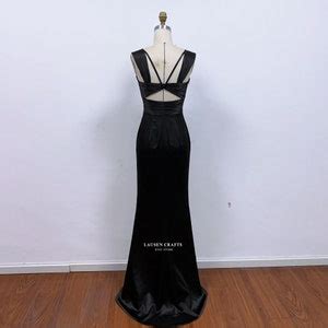 Vesper Black Satin Dress Formal Iconic Movie Evening Prom Gown - Etsy
