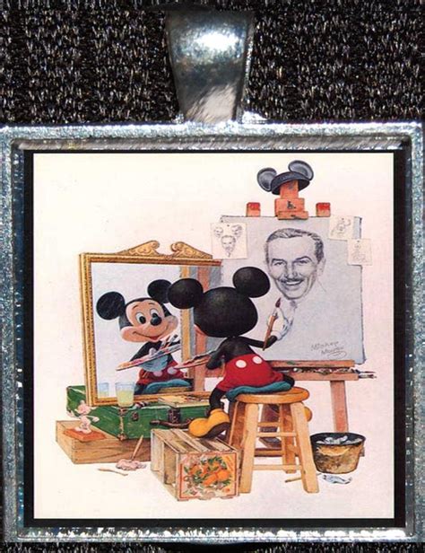 Disney Mickey Mouse Norman Rockwell Disneyana Silver Etsy