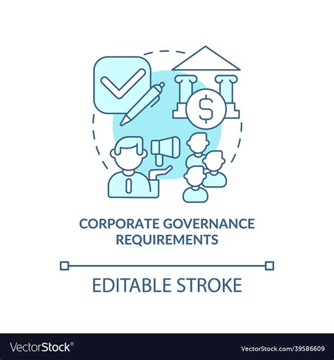 Corporate Governance Concept Icon Royalty Free Vector Image