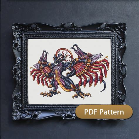 Summon Bahamut Dragon Final Fantasy Cross Stitch Pattern PDF ...