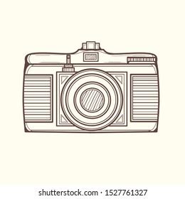 Retro Camera Line Art Version Stock Vector (Royalty Free) 1527761327 ...