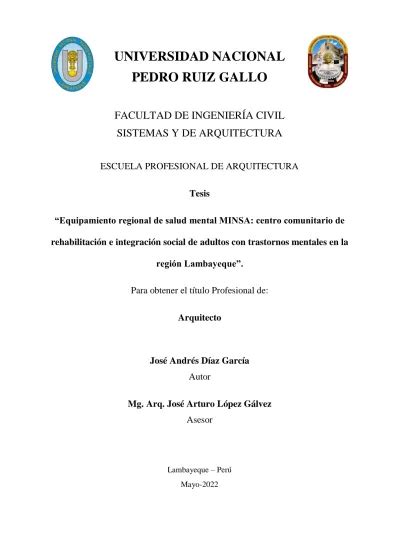 Equipamiento Regional De Salud Mental Minsa Centro Comunitario De