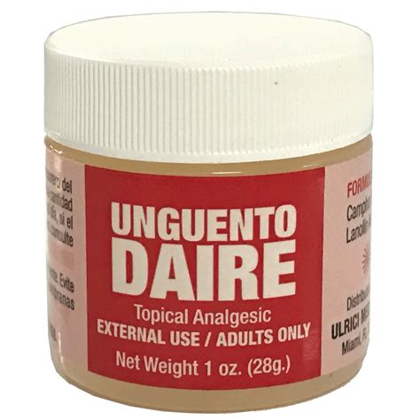 Ointment "Ungüento" Daire Topical Analgesic 1oz, for Muscle Aches, Back