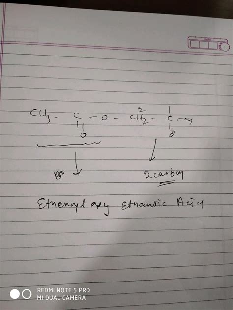 The Iupac Name Of Ch C Ch C Oh Is A Acetoxy Acetic Acid