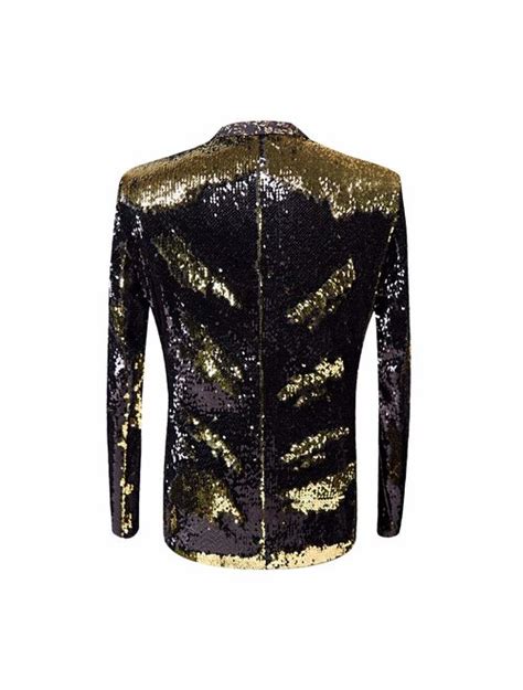 Buy Pyjtrl Men Stylish Two Color Conversion Shiny Sequins Blazer Suit