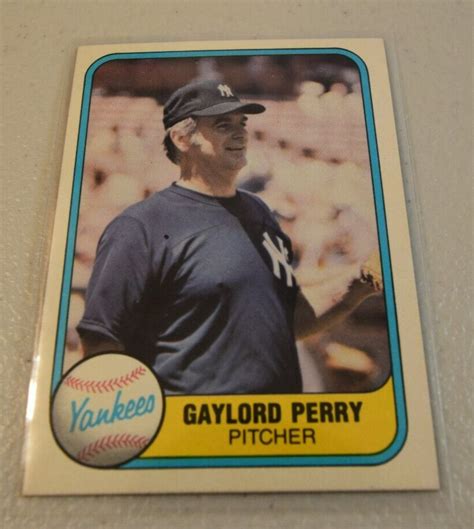 Fleer Gaylord Perry New York Yankees Ebay