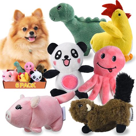 Pet Supplies Legend Sandy Squeaky Plush Dog Toy Pack For Puppy Small