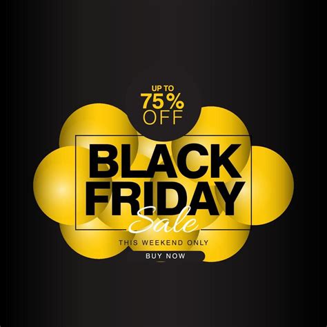 Black Friday Sale Up To 75 Off Banner Vector Template Design