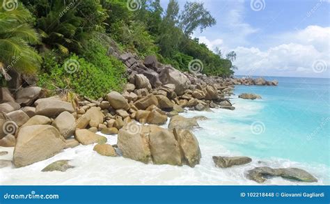 Beautiful Aerial View Of Seychelles Island Stock Photo Image Of