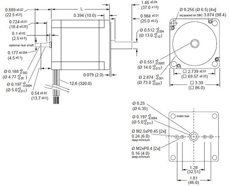 M-34 NEMA 34 6.3 A 1.8° Stepper Motor - Novanta IMS