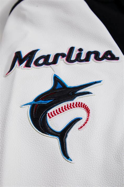 Mlb Miami Marlins Classic Wool Mens Varsity Jacket Blackwhite Pro