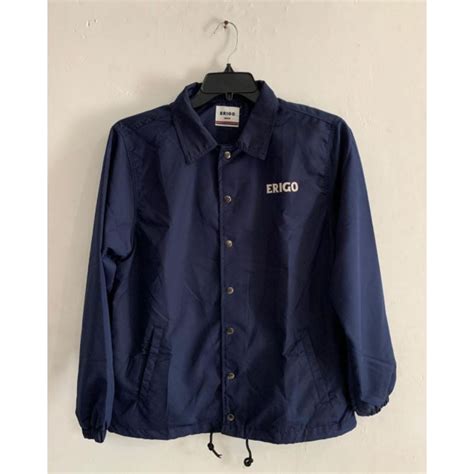 Jual Erigo Coach Jacket Paradise Navy Shopee Indonesia