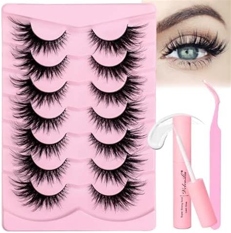 Amazon Brown Lashes Cat Eye False Eyelashes Fluffy Brown Eyelash