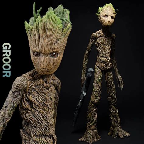 Figura De A O Marvel Avengers Baby Groot Guardi Es Da Gal Xia M Os M