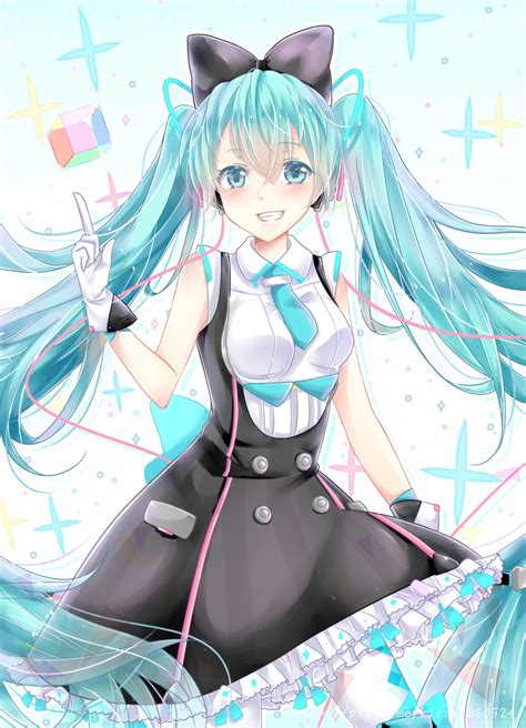 初音未来 Magical Mirai 蝴蝶结 VOCALOID 100收藏 詩柚 illustration PixivBox