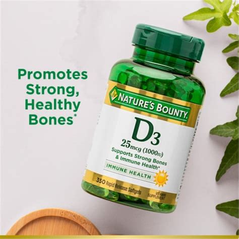 Natures Bounty Vitamin D Iu Immune Support Softgels Ct