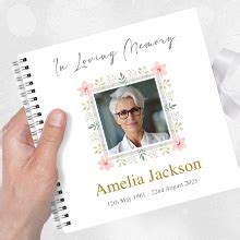 Personalised Funeral Condolence Memory Book Of Life Memorial Guest