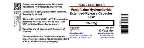 Dailymed Venlafaxine Hydrochloride Venlafaxine Hydrochloride Capsule