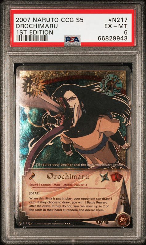 Bandai Naruto Tcg St Edition S Orochimaru Super Rare Holo Foil