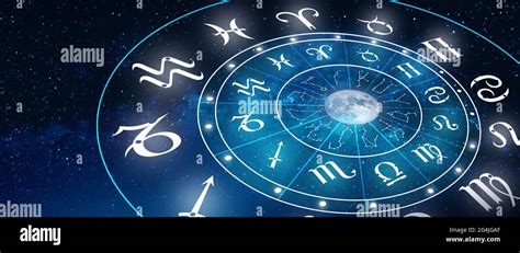 Astrology Zodiac Sign Of Horoscope In Deep Blue The Star And The Moon