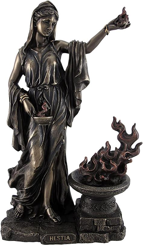 Greek Goddess Hestia Bronzed Statue Roman Vesta Amazon Fr Cuisine Et