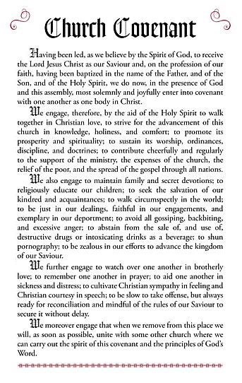 Fairview Baptist Church Covenant