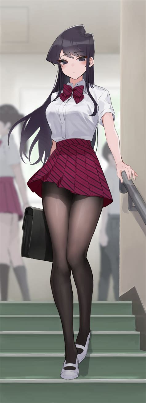 Safebooru 1boy 2girls Bag Bangs Beautiful Black Eyes Black Thigh Highs Blouse Blurry Blurry