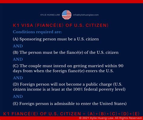 K1 Visa Checklist U S Citizen Fiancé E Kylie Huang Law