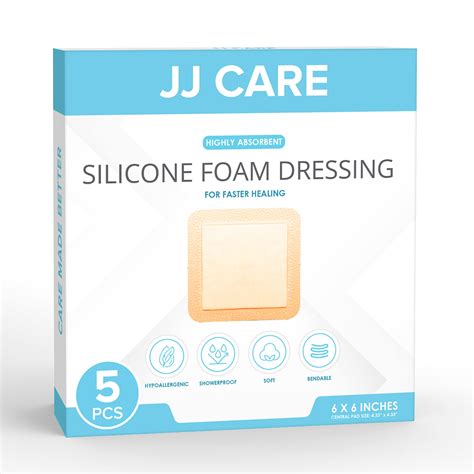 Buy Jj Care Silicone Foam Dressing X Pack Of Silicone Bandages