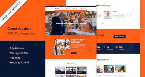 Premium Psd Construction Website Template