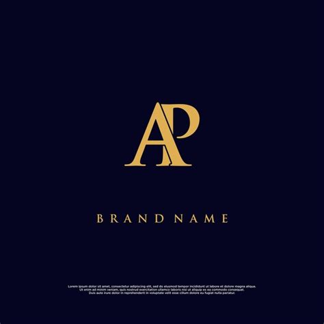 Premium Vector Luxury Modern Combination Ap Abstract Vector Logo