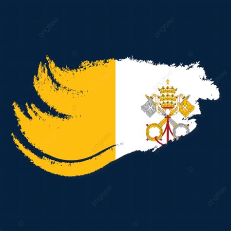 Vatican City Flag In Brush Stroke Free Vector Vatican City Vatican